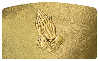 DACRO-516-GD-SH-GD Gold Praying Hands Shimmer Gold